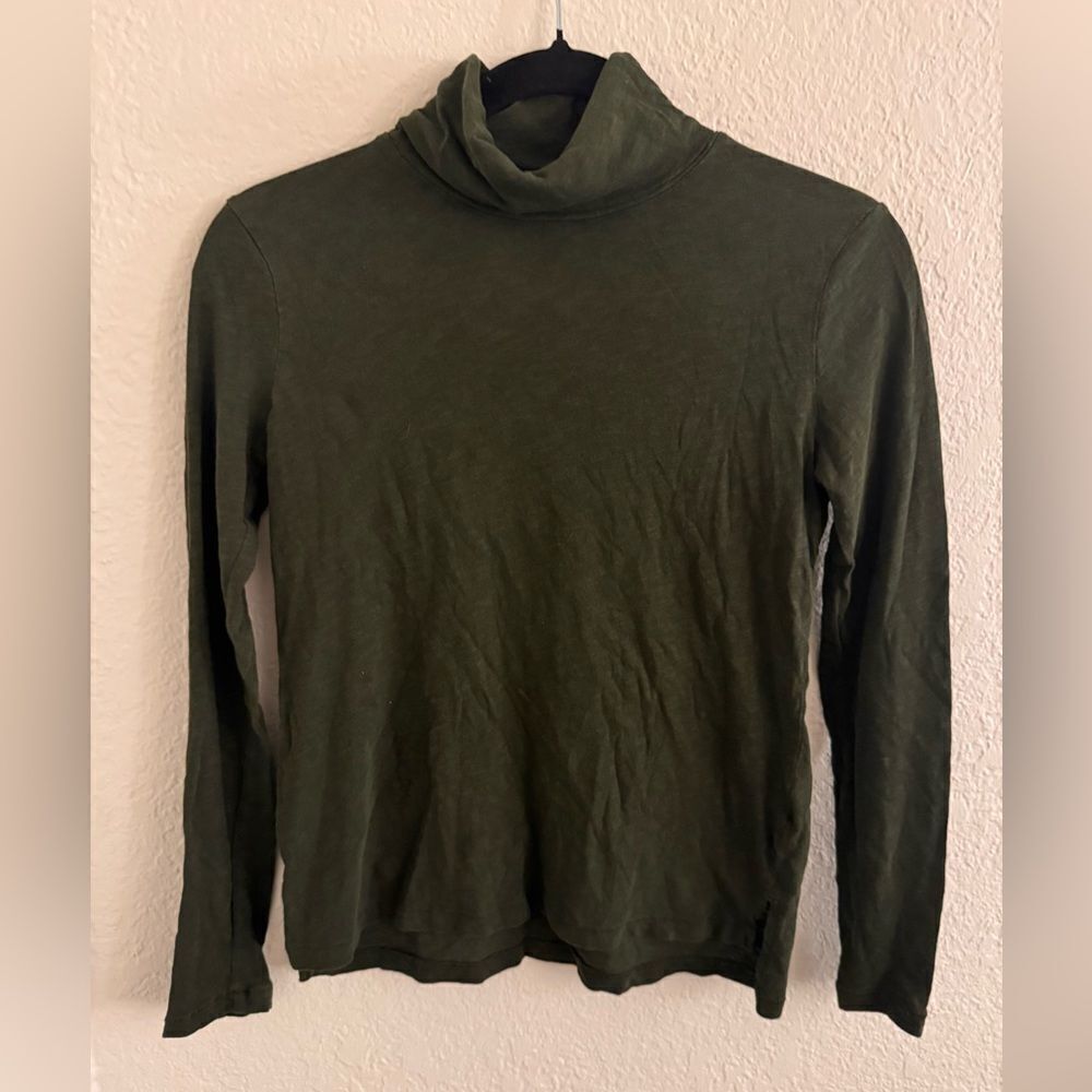 Madewell Fitted Green Long Sleeve Tee
